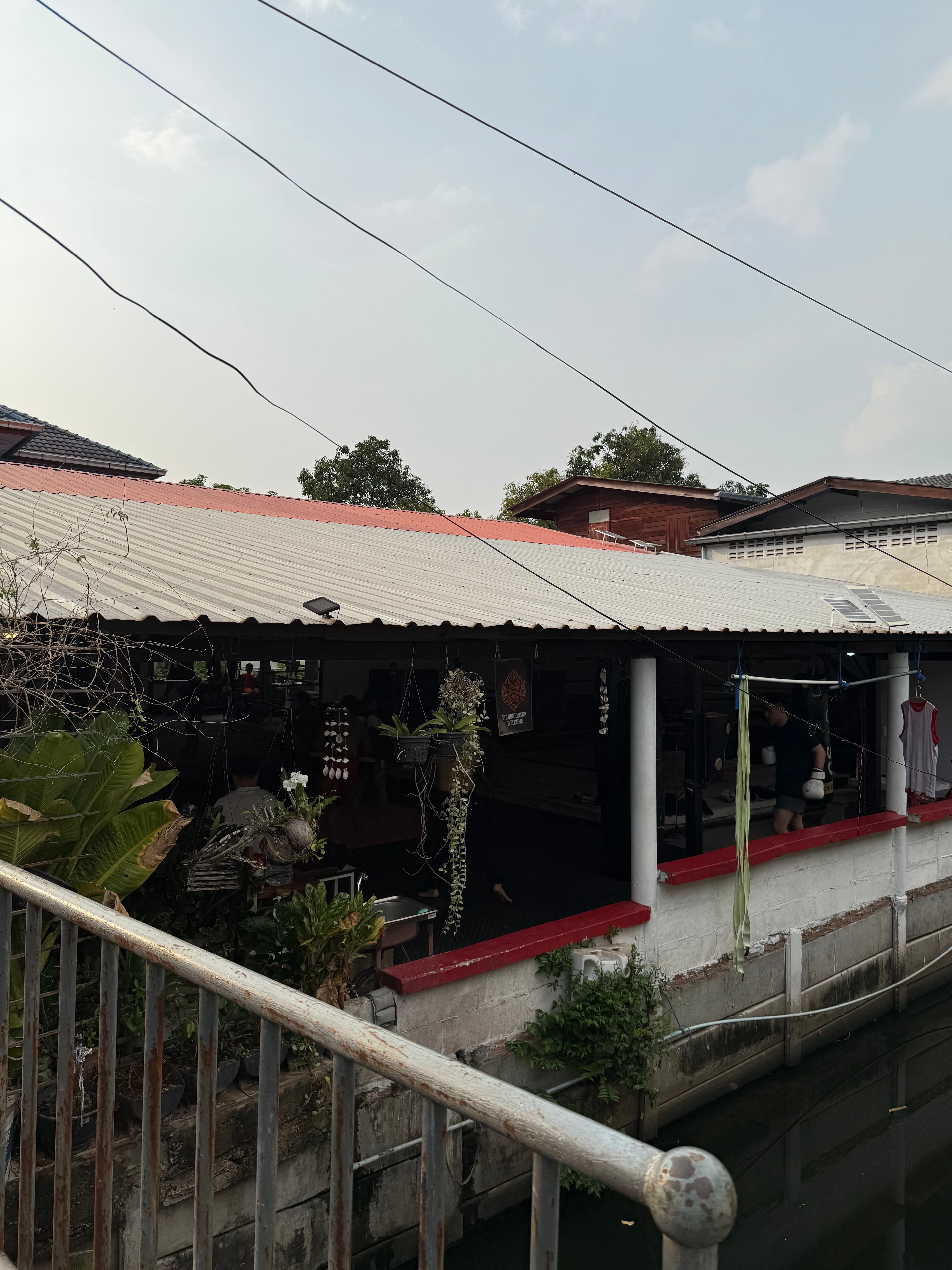 Outside Sit Jaroonsak gym in Bangkok